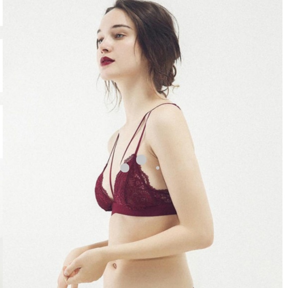 🆕 Free People Front Strap Triangle Bralette - Picture 4 of 8